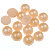 Kaboszony okrągłe / akrylowe / 10x5mm / pomarańczowe / 20szt