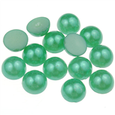 Kaboszony okrągłe / akrylowe / 10x5mm / zielone / 20szt